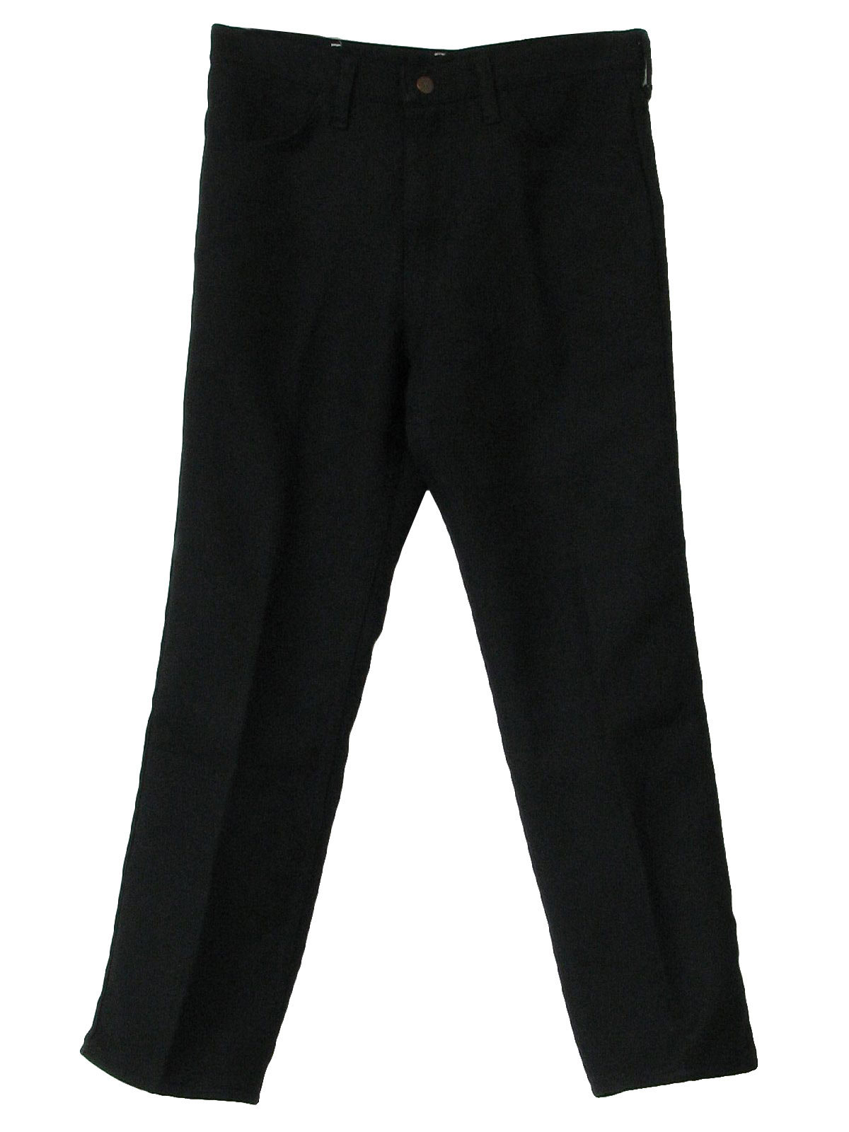 Retro 1980's Pants (Wrangler) : 80s -Wrangler- Mens black polyester ...