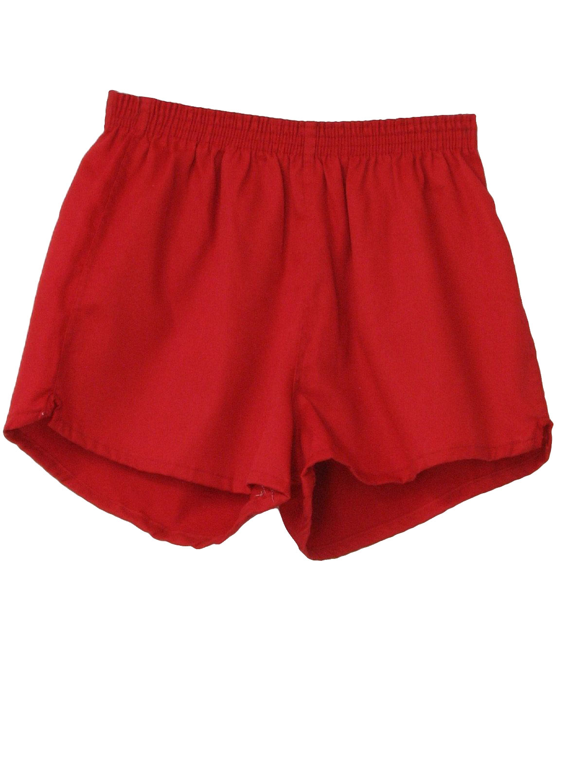 Retro 1980s Shorts: 80s -Size Label- Mens red polyester and cotton ...