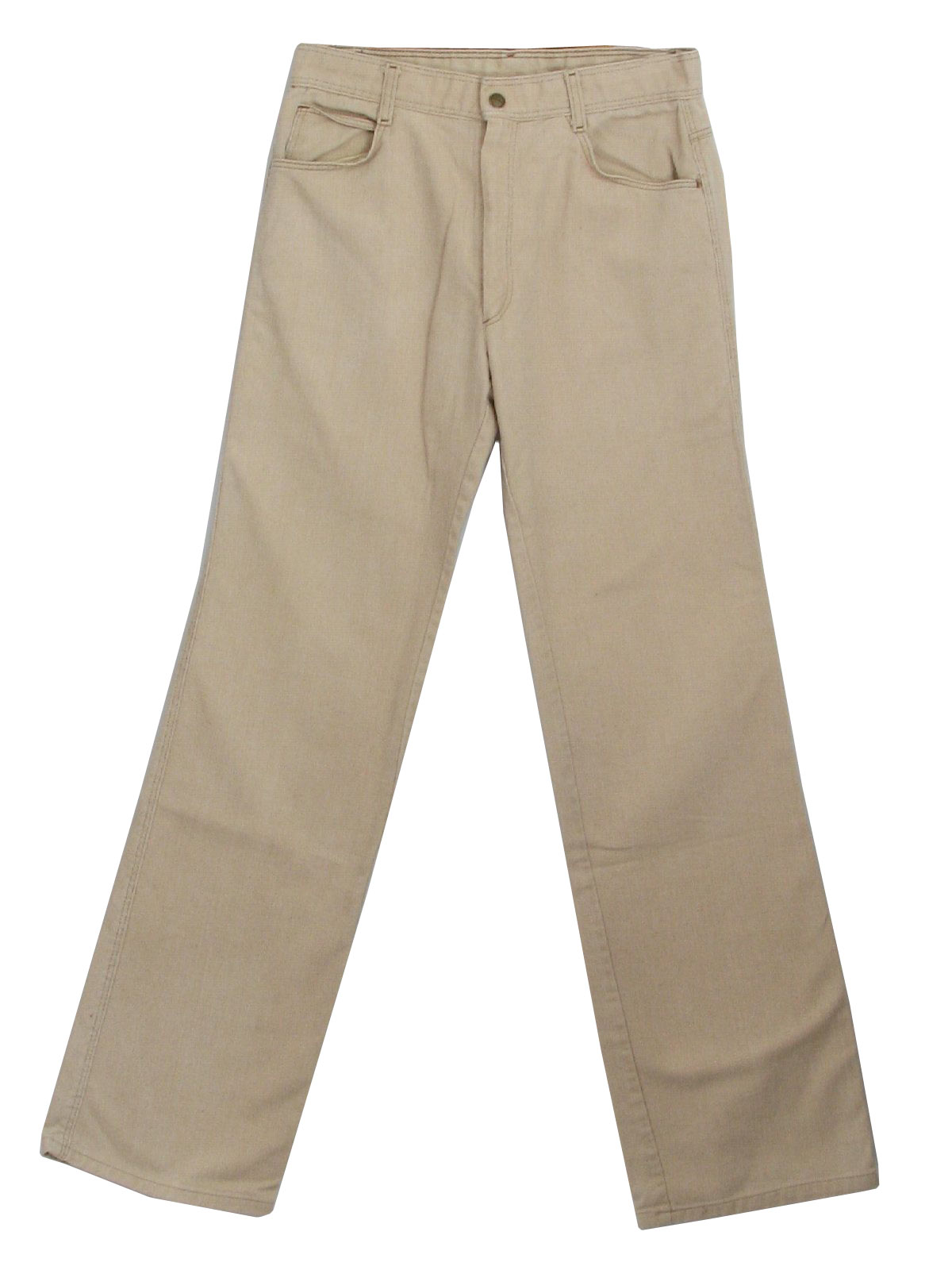 Retro 1980s Pants: 80s -Care Label Only- Mens off white cotton ...