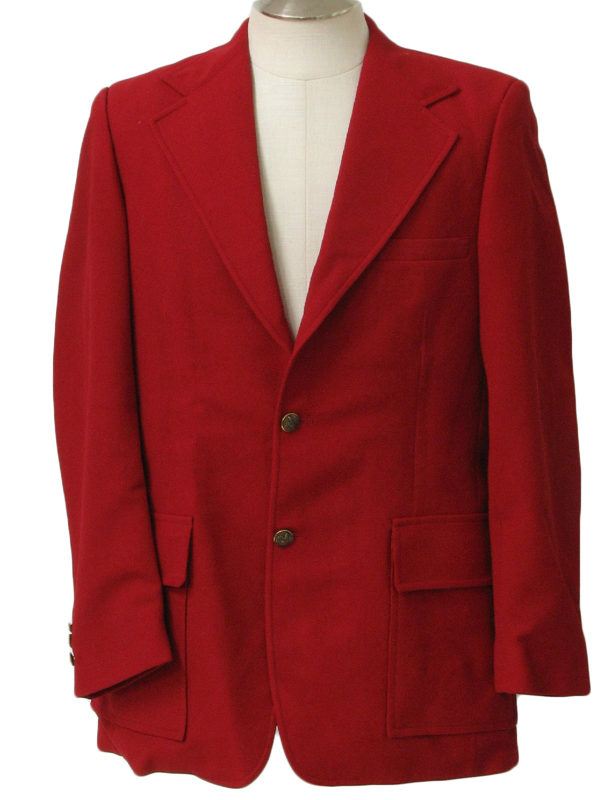 Retro Seventies Jacket: 70s -The Traveller- Mens cranberry textured ...