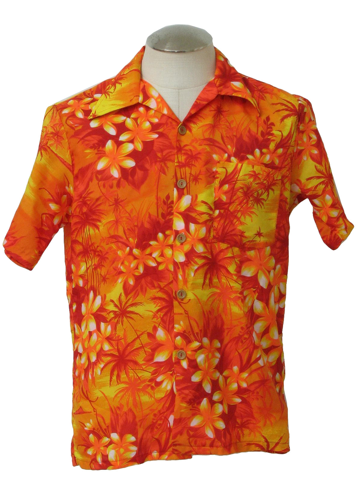 1970s Vintage Hawaiian Shirt: 70s -Made in California- Mens bright ...