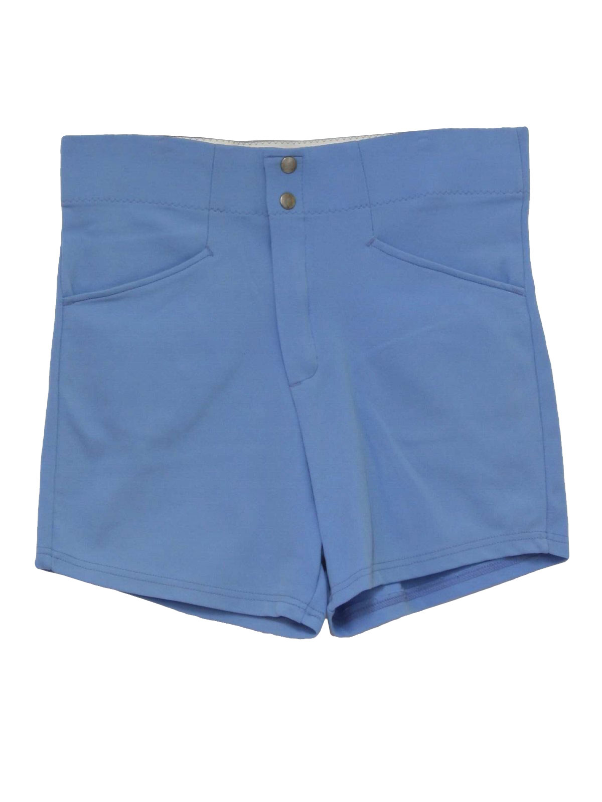 Eighties Vintage Shorts: 80s -Bike- Mens light blue nylon flat-texture ...