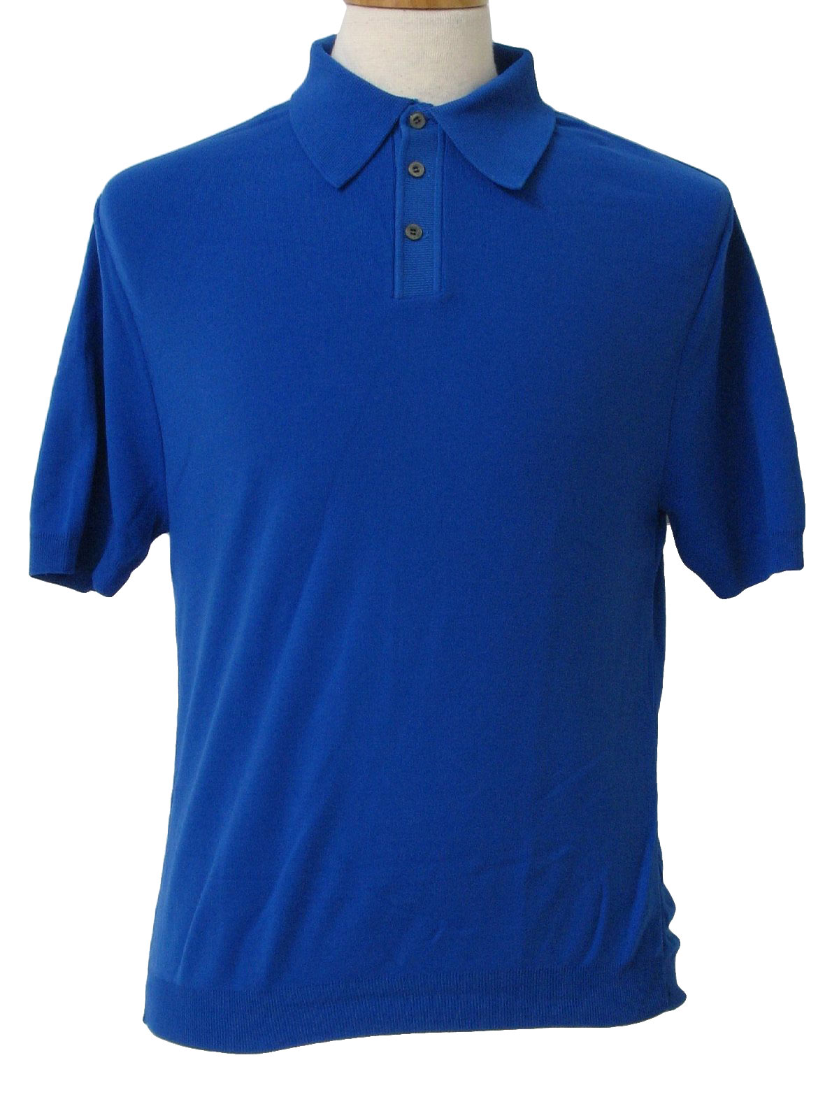 Retro 1970s Shirt: 70s -Jaclee- Mens royal blue nylon banlon short ...