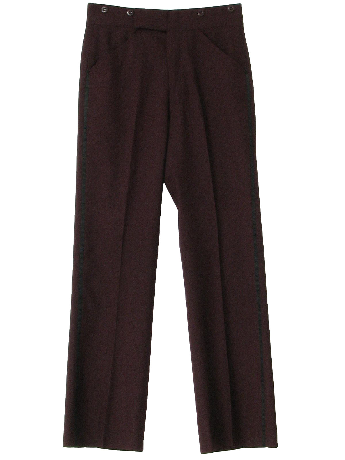1980's Pants (Masters): 70s -Masters- Mens maroon cotton wool blend ...