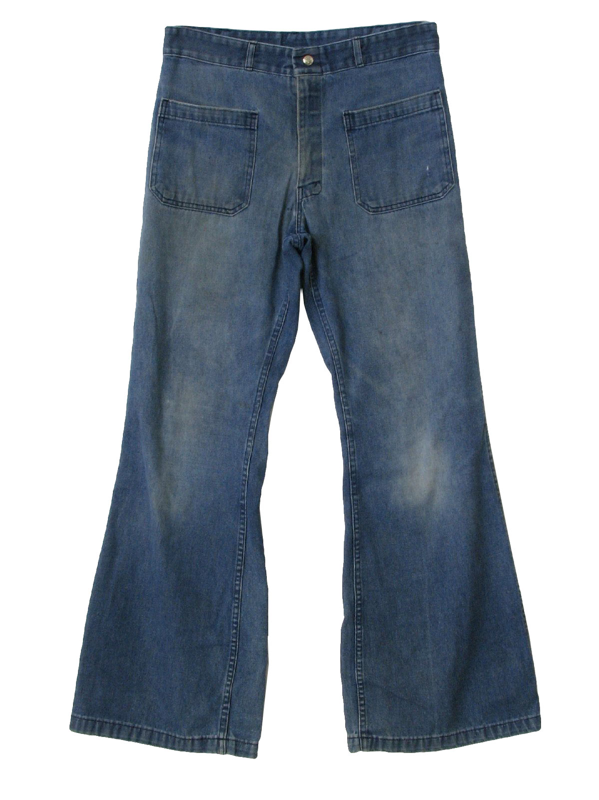 70's Vintage Bellbottom Pants: 70s -Seafarer- Mens faded blue denim ...