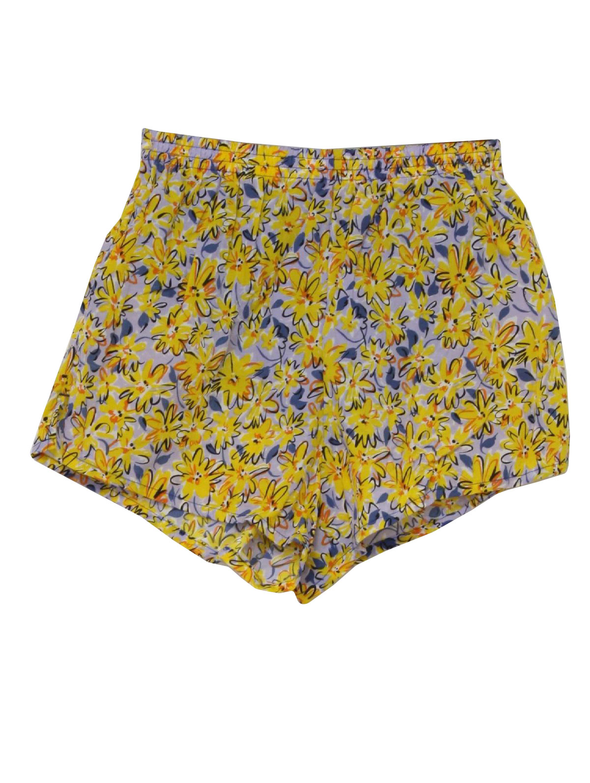 1990's Retro Shorts: 90s -Pro Spirit- Womens yellow, shaded blue, black ...