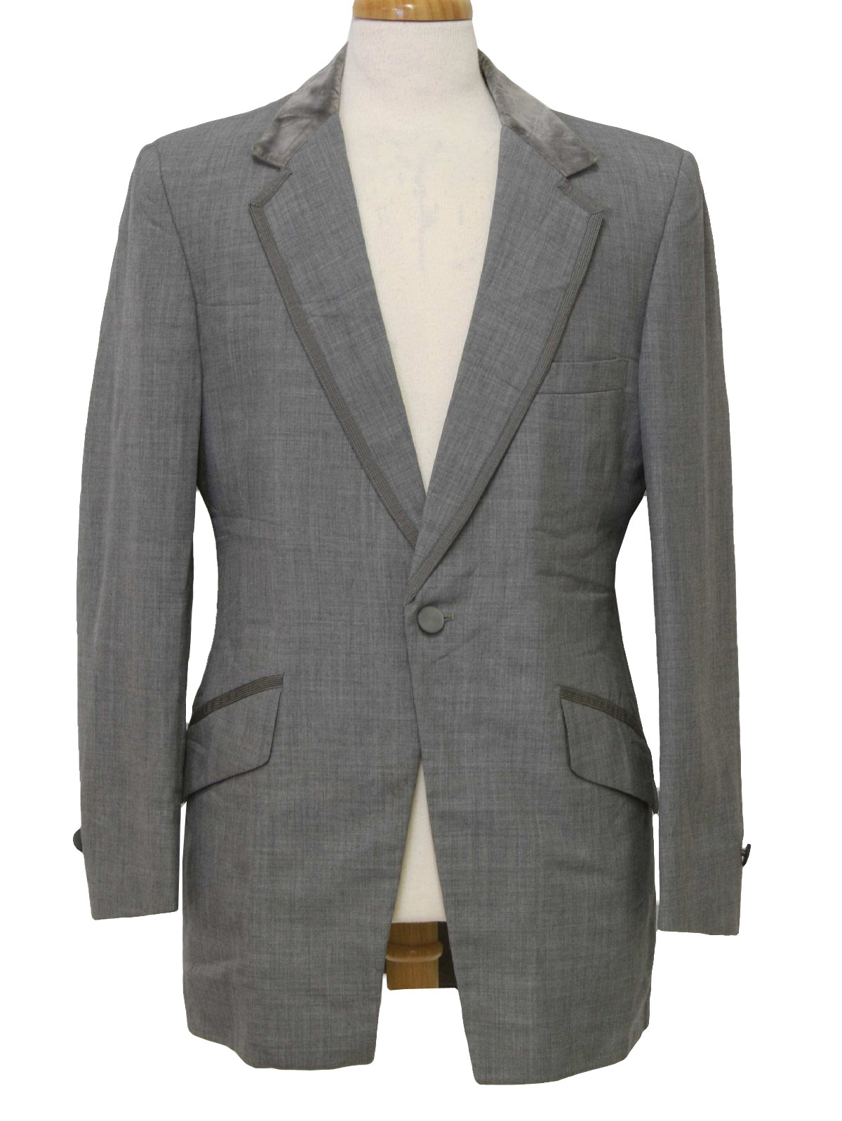 Retro Seventies Jacket: 70s -Lord West- Mens grey on grey nylon lined ...