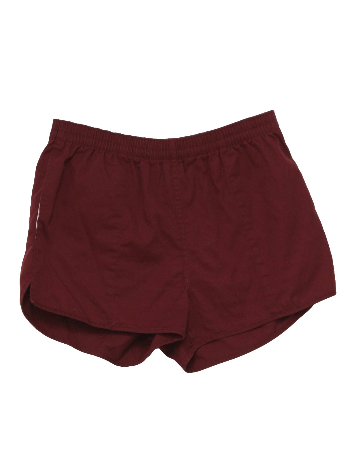 Retro 80's Shorts: 80s -Lands End- Mens deep wine cotton elastic waist ...