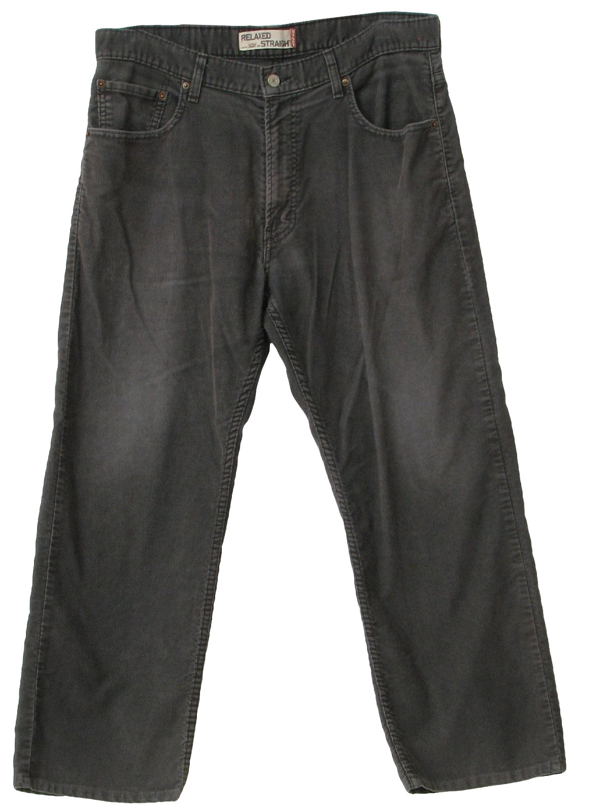 1990's Retro Pants: 90s -Levis- Mens medium gray cotton polyester ...