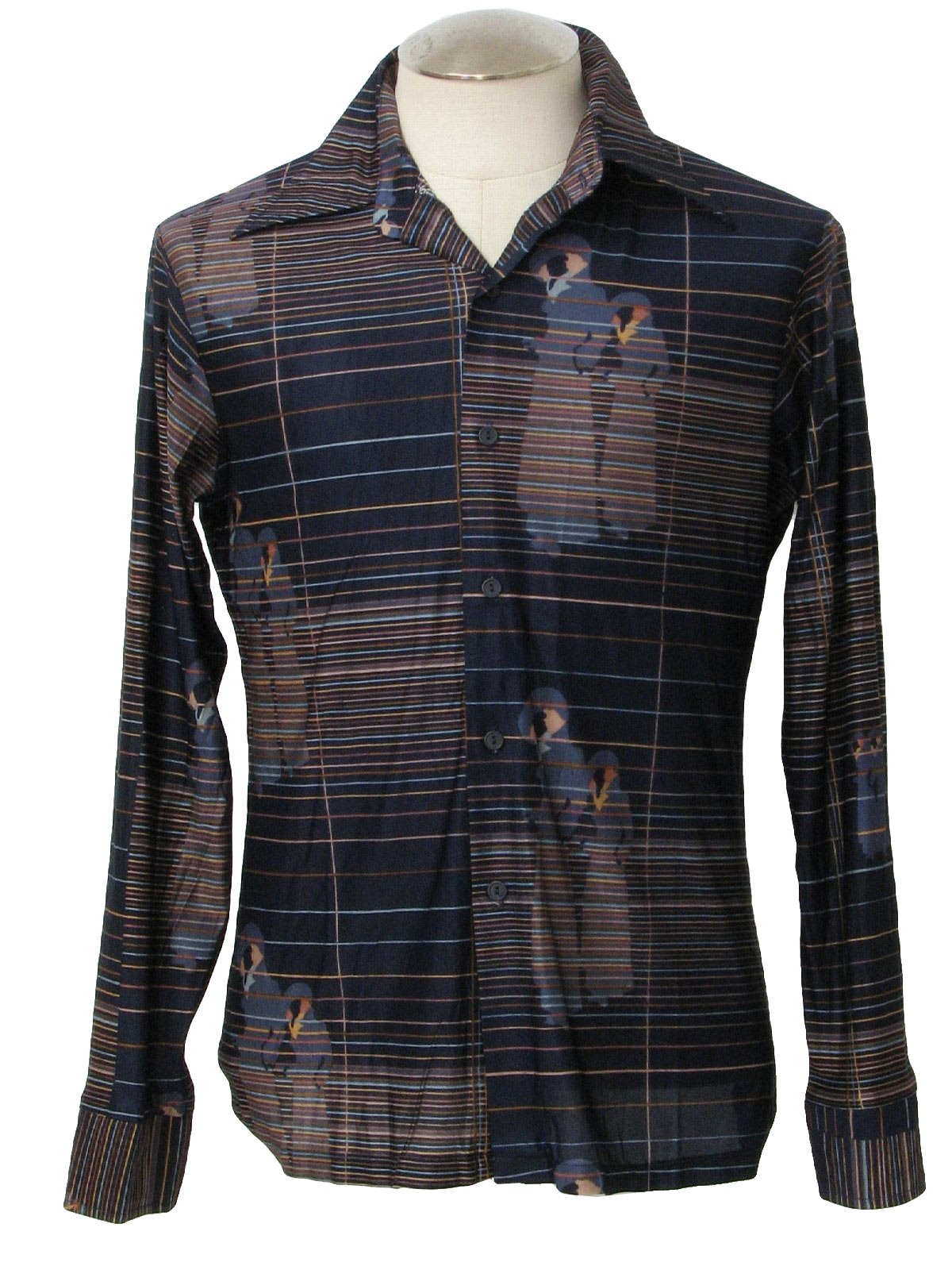 Retro 1970's Print Disco Shirt (Kennington) : 70s -Kennington- Mens ...