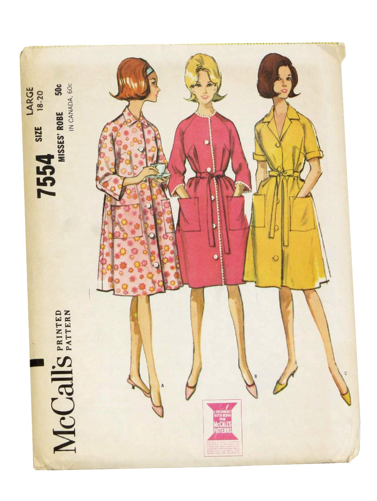 60s Vintage McCalls No. 7554 Sewing Pattern: 60s -McCalls No. 7554 ...