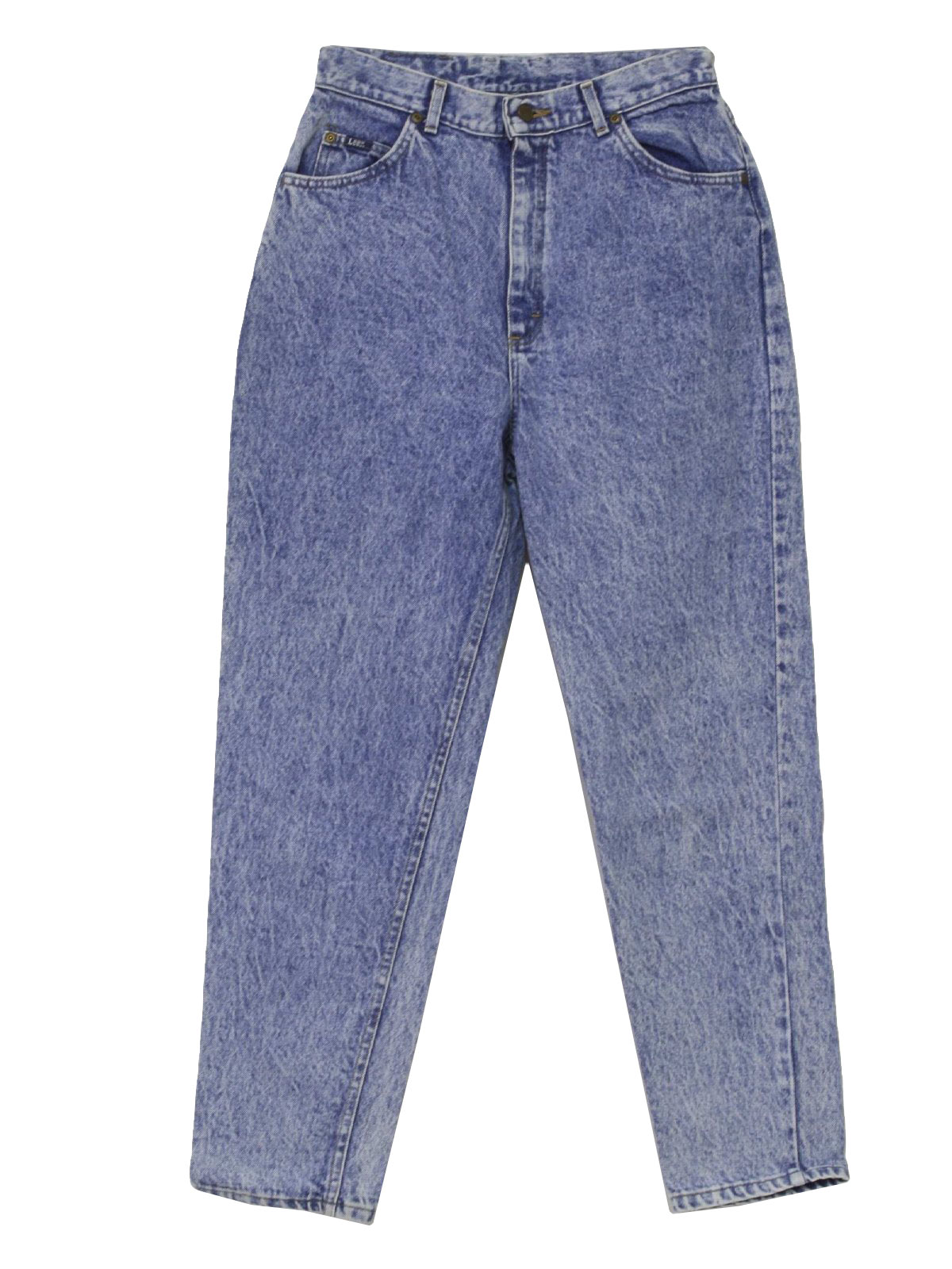 Retro 80's Pants: 80s -Lee Made in USA- Womens deep blue cotton denim ...