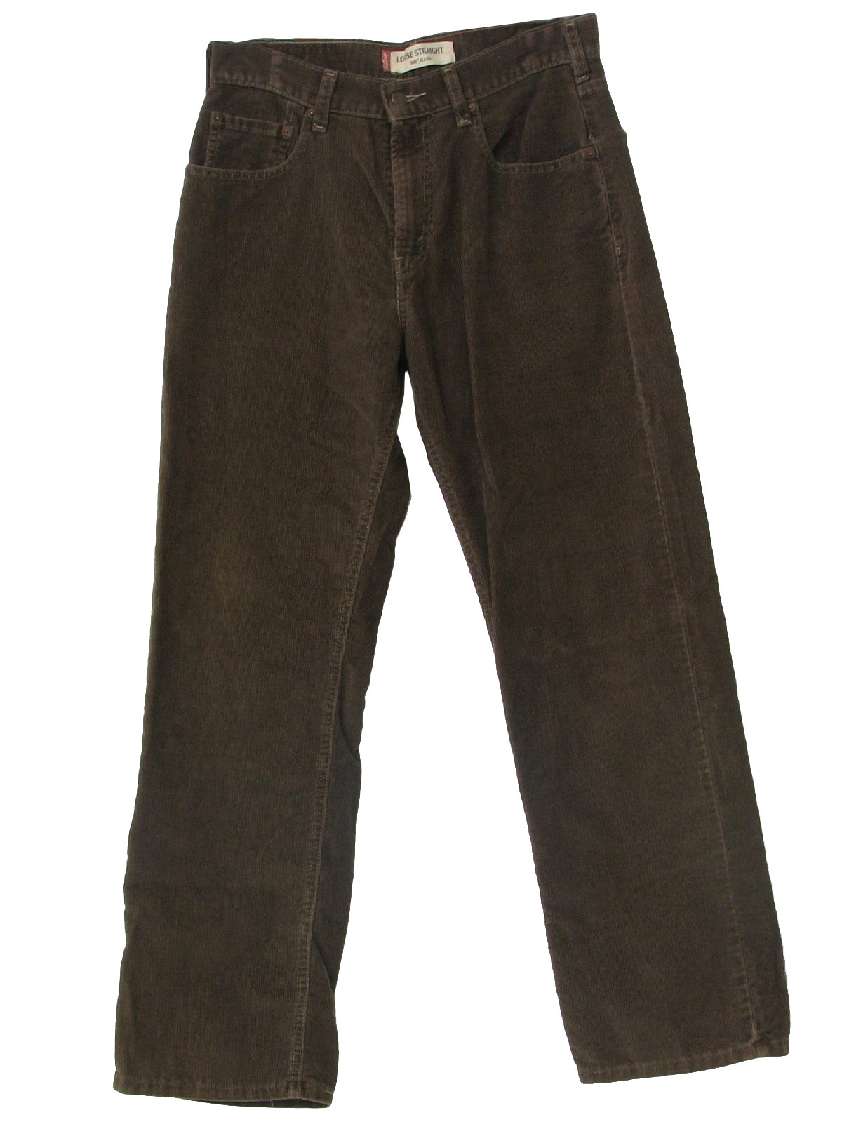 1990's Retro Pants: 90s -Levis- Mens brown cotton polyester standard ...