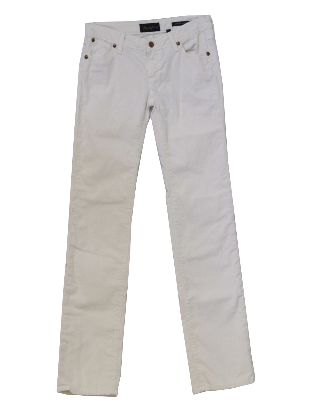 1990s Vintage Flared Pants / Flares: 90s -Wrangler- Womens white cotton ...