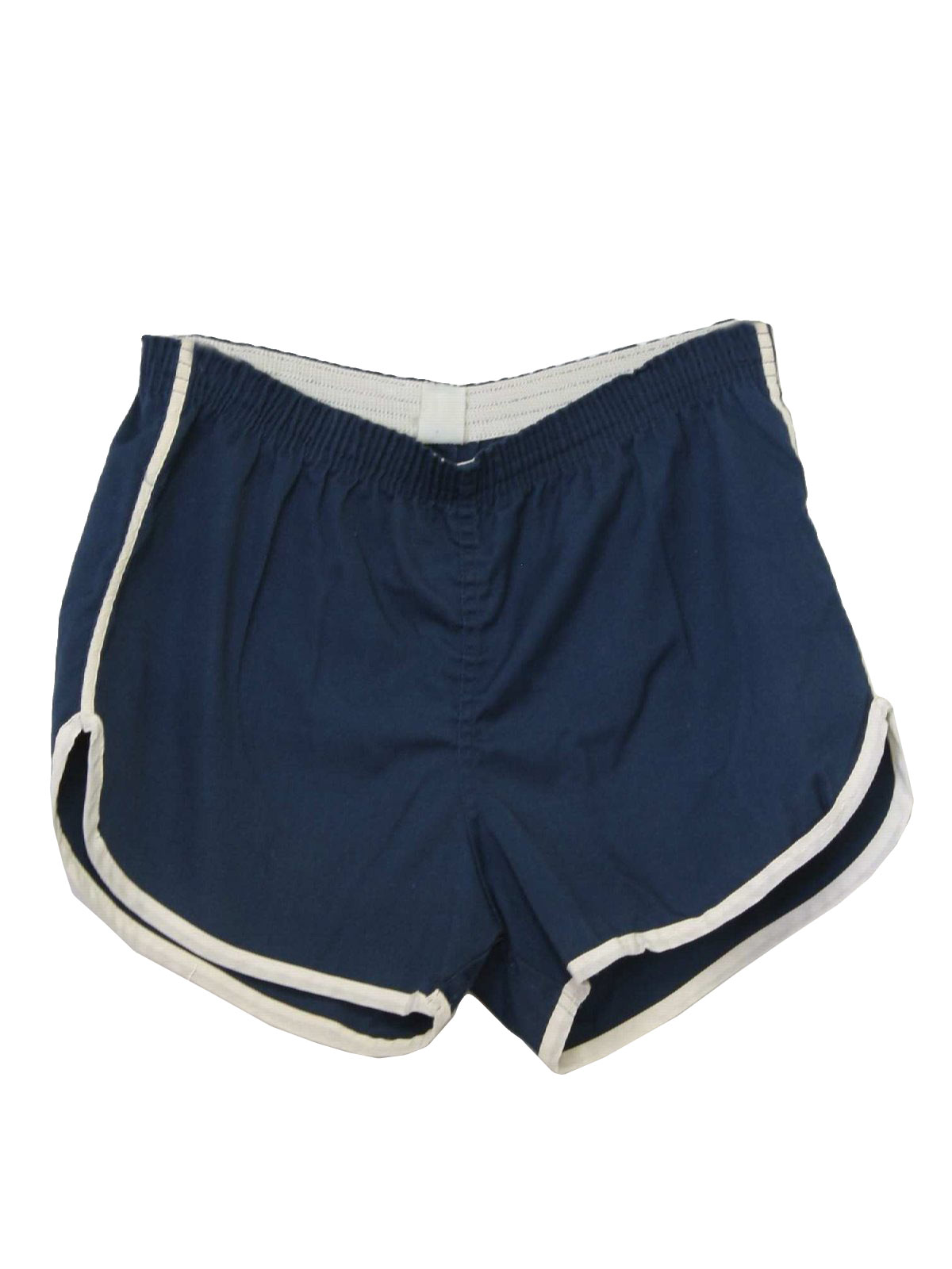 80's Vintage Shorts: 80s -Sofee- Mens navy blue polyester cotton twill ...