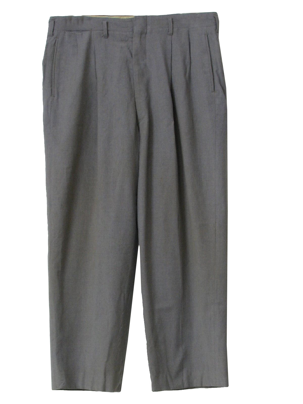 Forties Missing Label Pants: 40s -Missing Label- Mens slate grey and ...