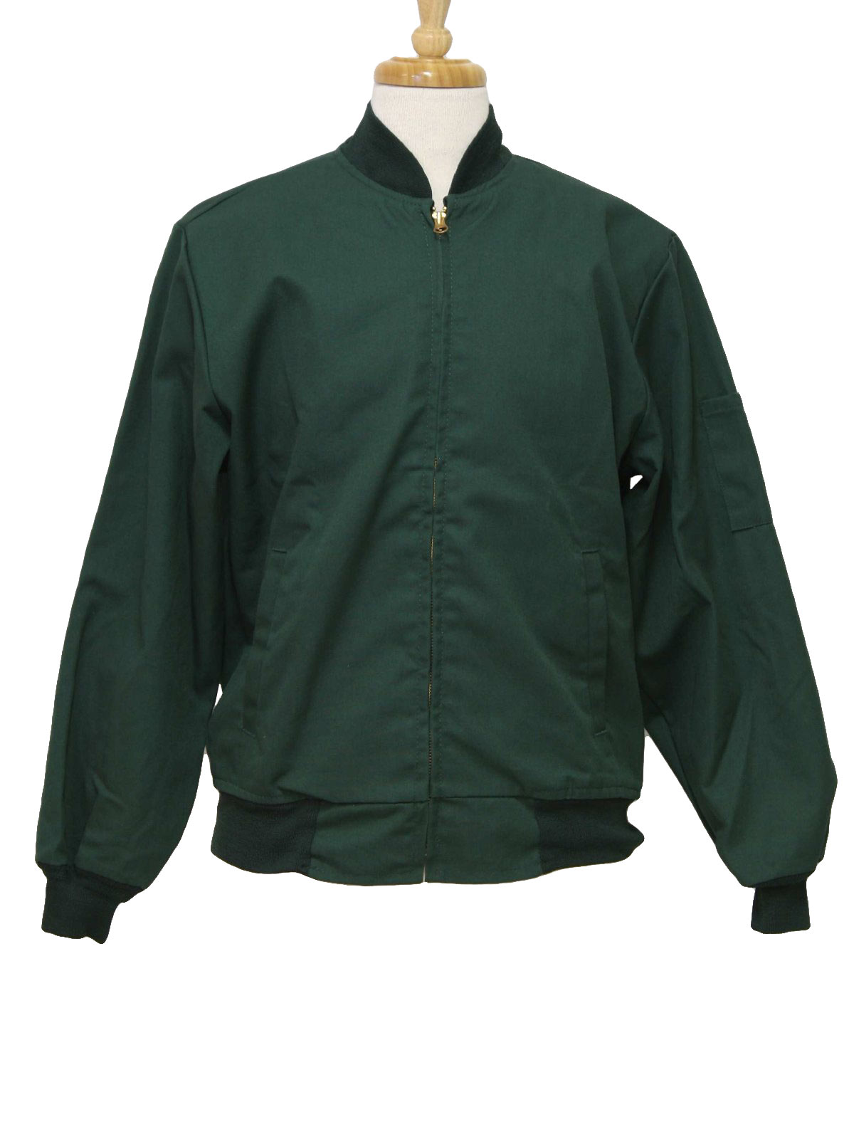 1990's Jacket (Cintas): 90s -Cintas- Mens dark green polyester cotton ...
