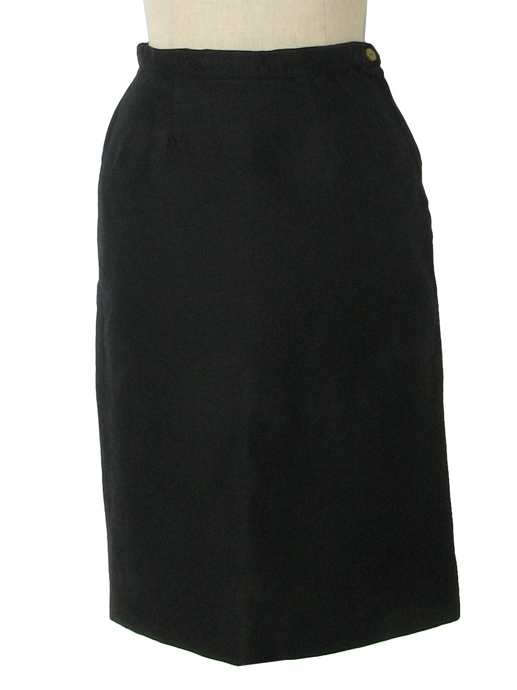 1950s Vintage Skirt: 50s -Missing Label- Womens black and white tight ...