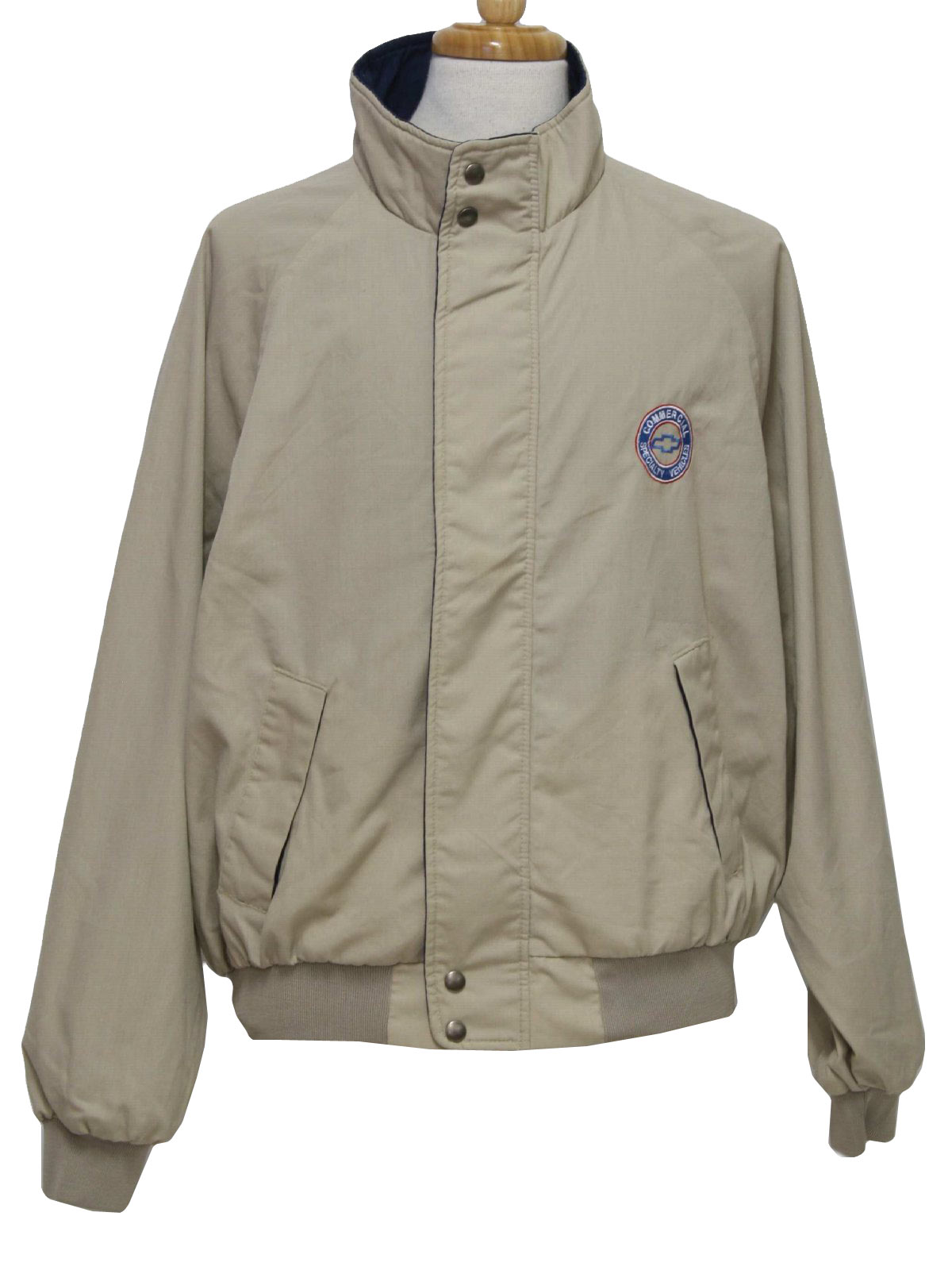 Retro 80s Jacket (Swingster) : 80s -Swingster- Mens beige cotton and ...