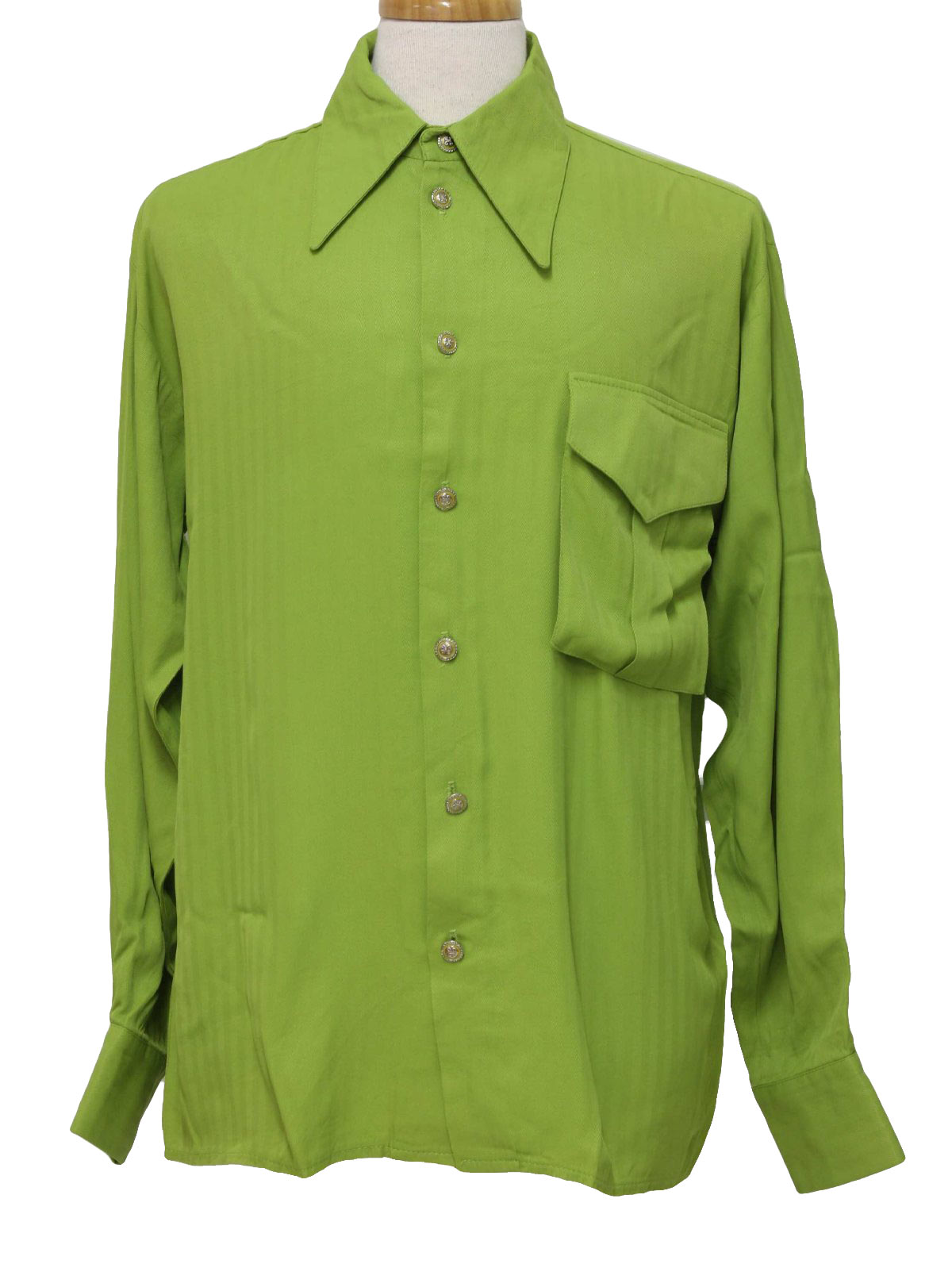 1990's Shirt (Live Collection): 90s -Live Collection- Mens bright lime ...