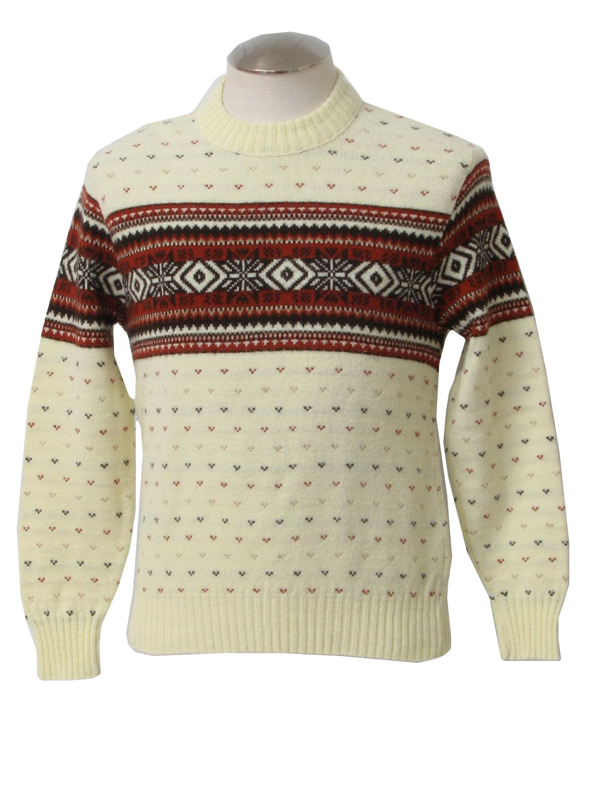Retro 80's Sweater: 80s -Puritan- Unisex off white, burnt orange, tan ...