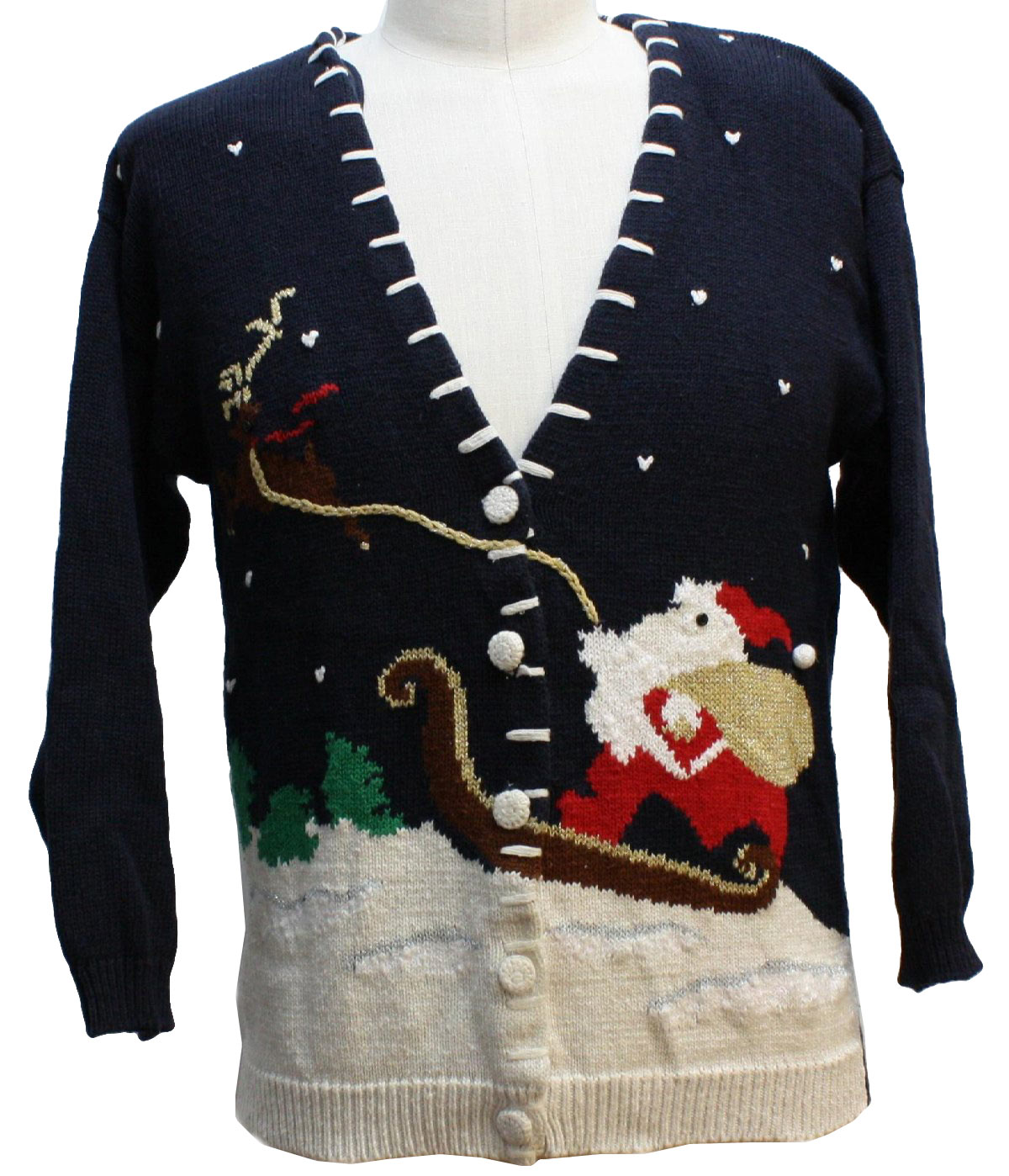 Ugly Christmas Sweater: -Norton McNaughton- Unisex navy and white ...