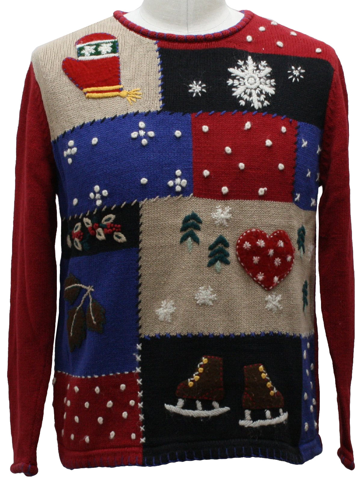 Country Kitsch Ugly Christmas Sweater: -Classic Elements- Unisex red ...