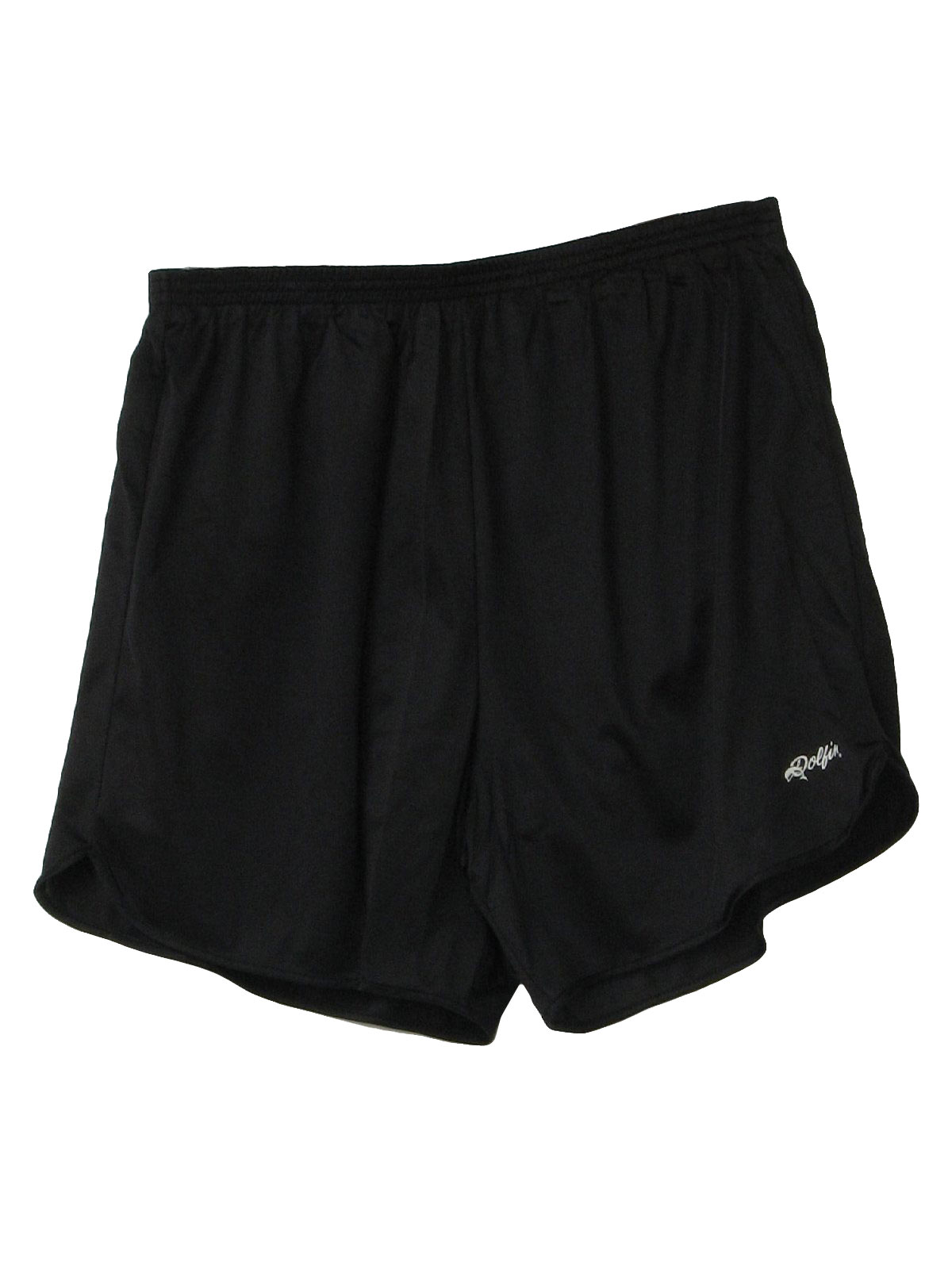 Vintage 90s Shorts: 90s -Dolfin- Mens black nylon on nylon, brief lined ...