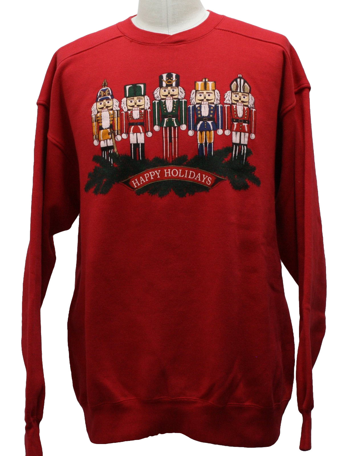 Mens Ugly Christmas Sweatshirt: -Galt Sand- Mens red thick cotton and ...