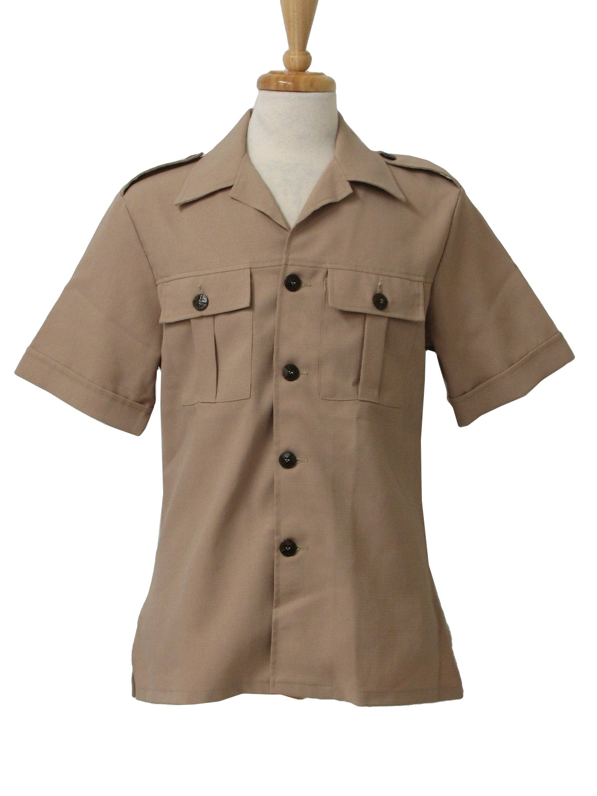 safari shirt with epaulets