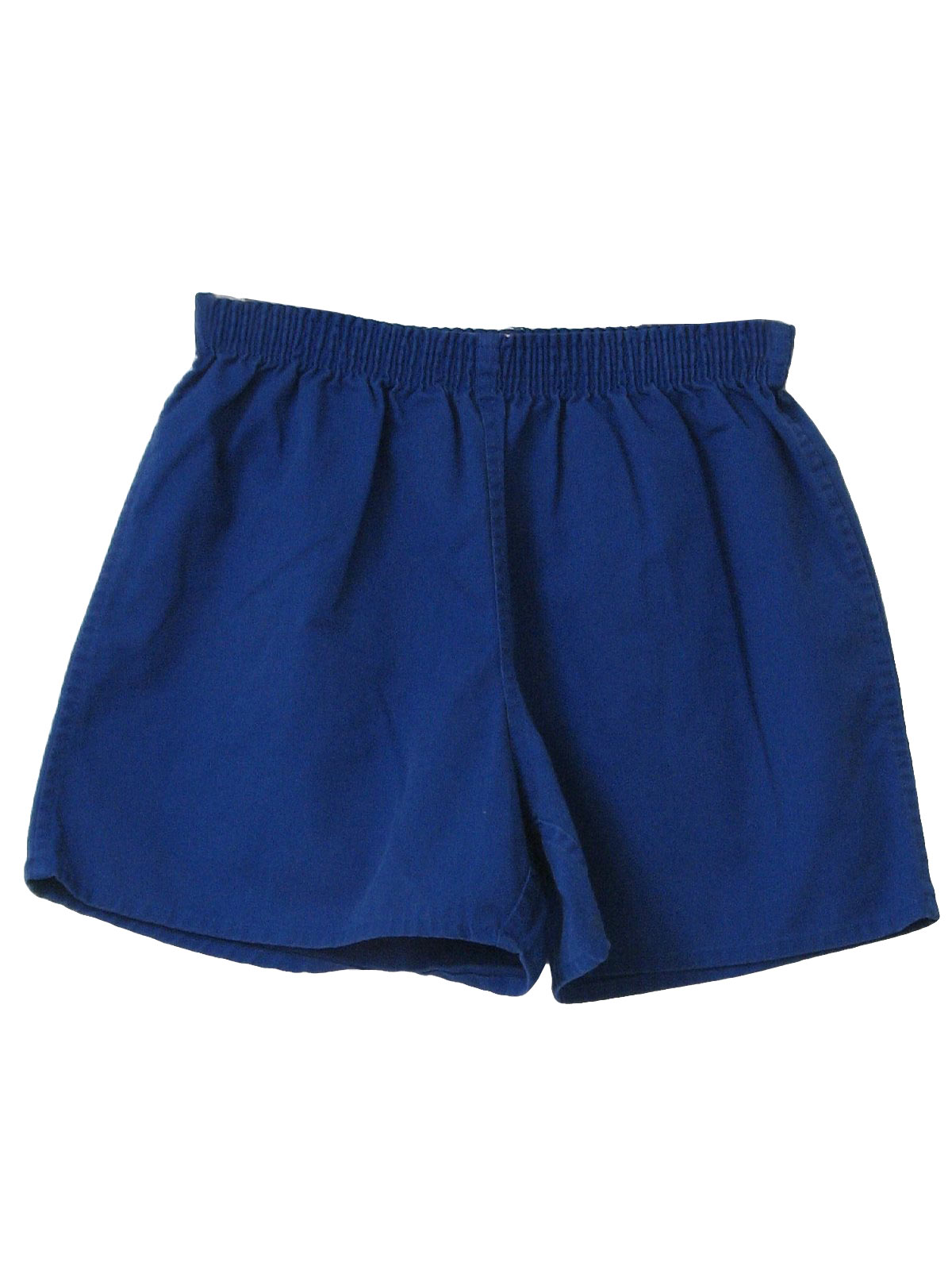 Vintage 1980's Shorts: 80s -soffe- Mens blue polyester and cotton ...