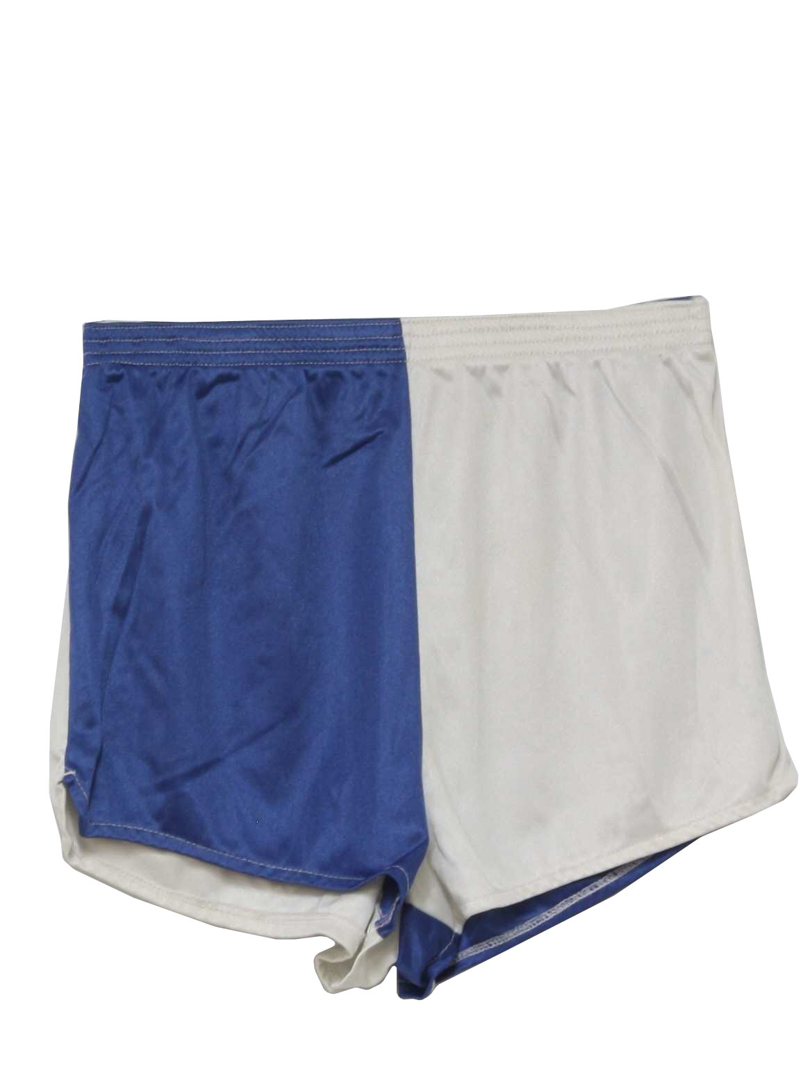Retro 1980s Shorts: 80s -Dove- Mens blue and off white color block ...