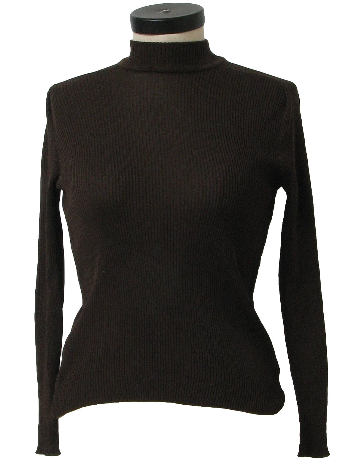 mock turtleneck sweater with back zipper