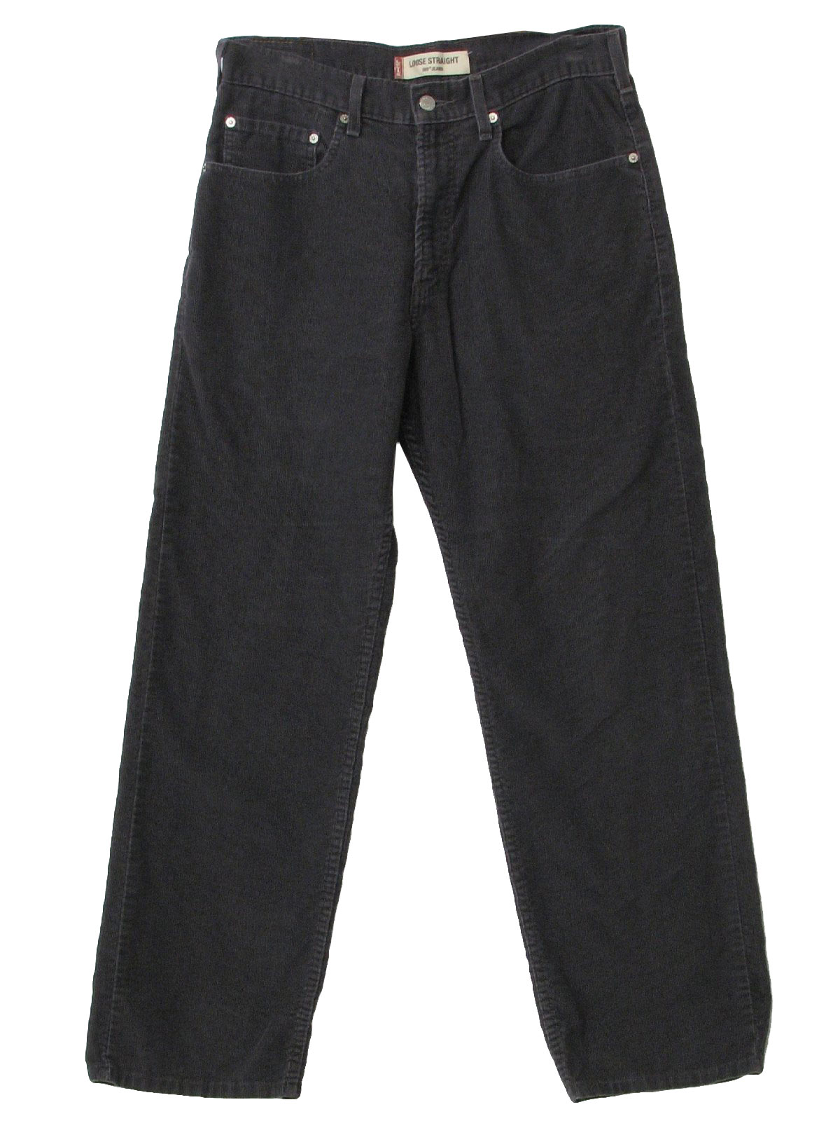 1990's Vintage Levis Pants: 90s -Levis- Mens dark gray cotton polyester ...