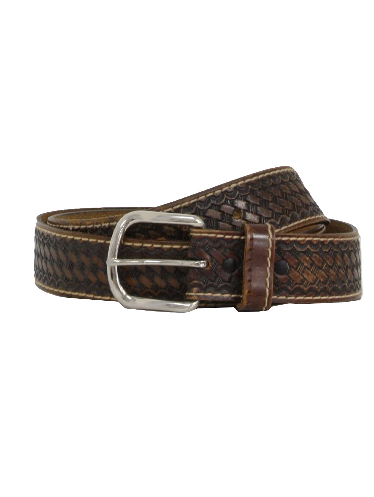 Vintage 70s Braided Leather Belt