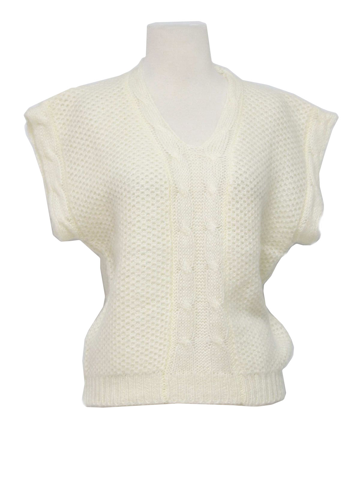 80s Sweater (Lady Van Heusen): 80s -Lady Van Heusen- Womens Off White ...