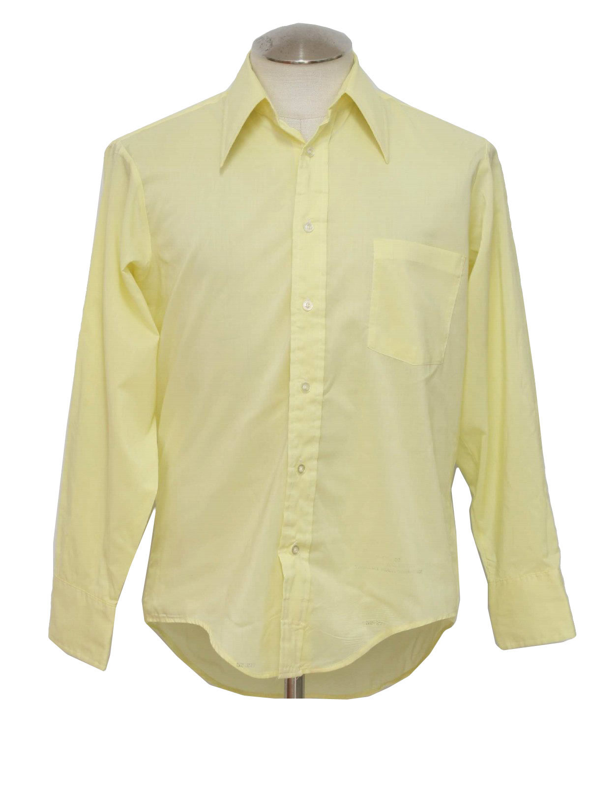 70s Retro Shirt: 70s -JC Penney- Mens lemon yellow cotton and polyester ...