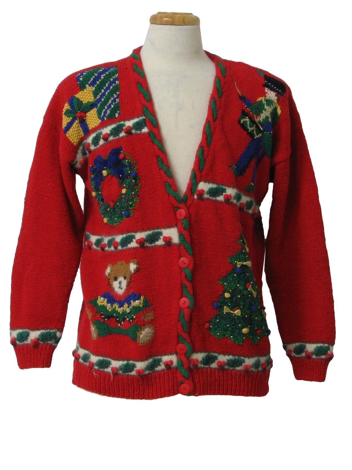 Ugly Christmas Cardigan Sweater : -Marisa Christina- Unisex Red ...