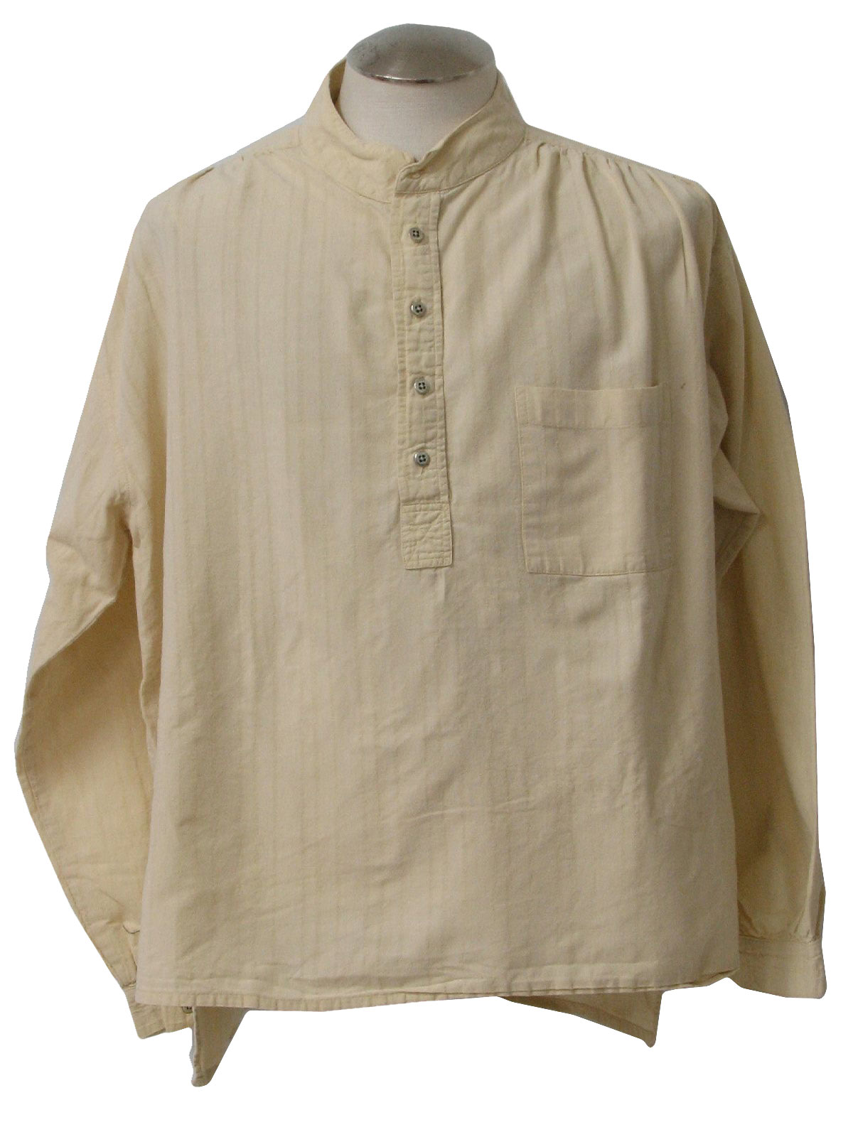 Retro 1980's Hippie Shirt (Scully) : 80s -Scully- Mens natural cream ...