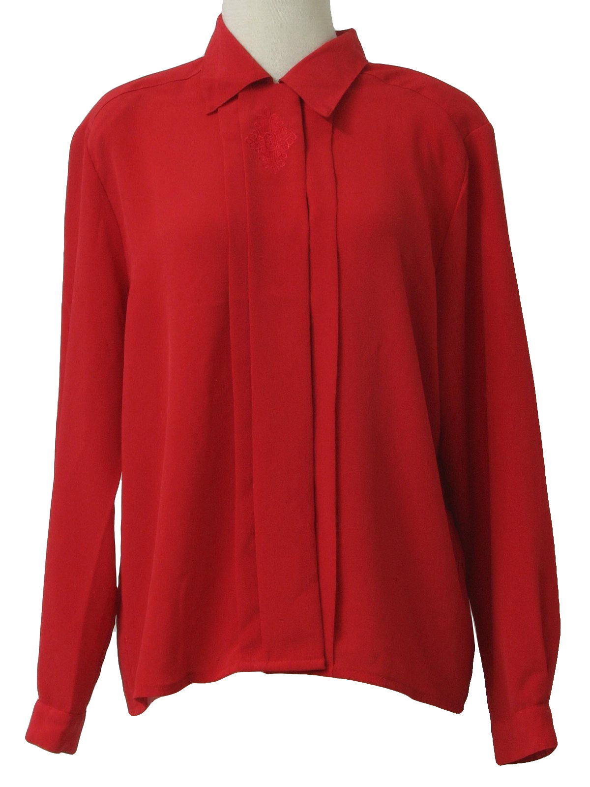 Retro 80s Shirt (Impressions) : 80s -Impressions- Womens true red silky ...