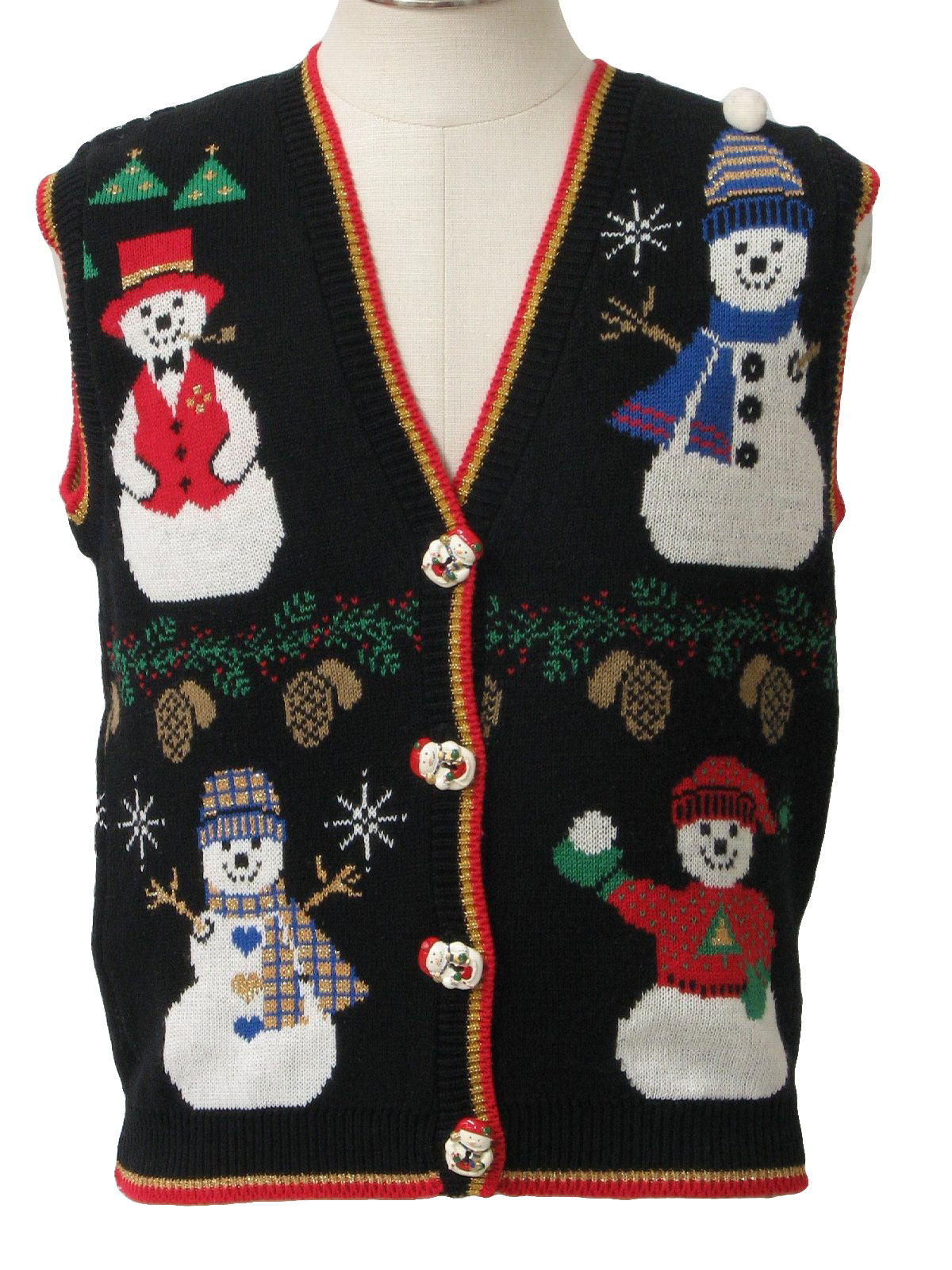 1980's Ugly Christmas Sweater Vest (Sweater Loft): 80s Authentic ...