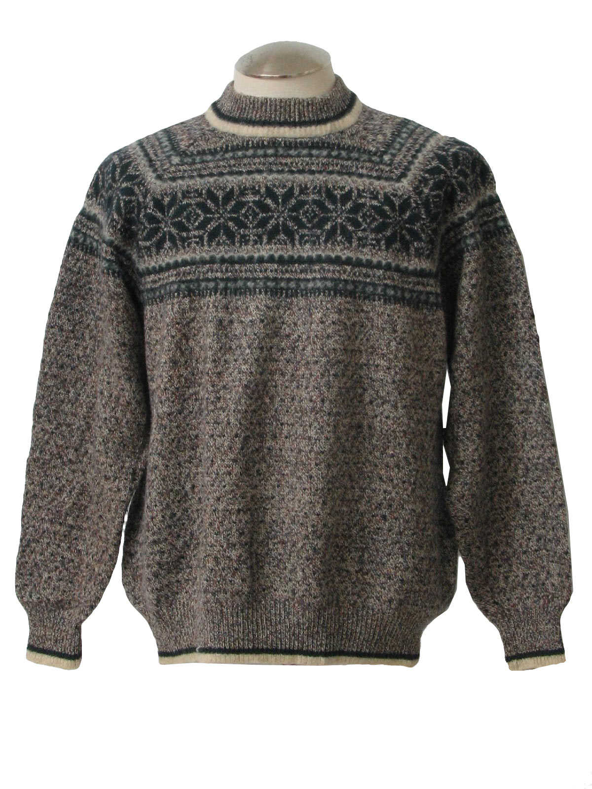 Vintage Jordache 1990s Sweater: 90s -Jordache- Mens dark teal, off ...