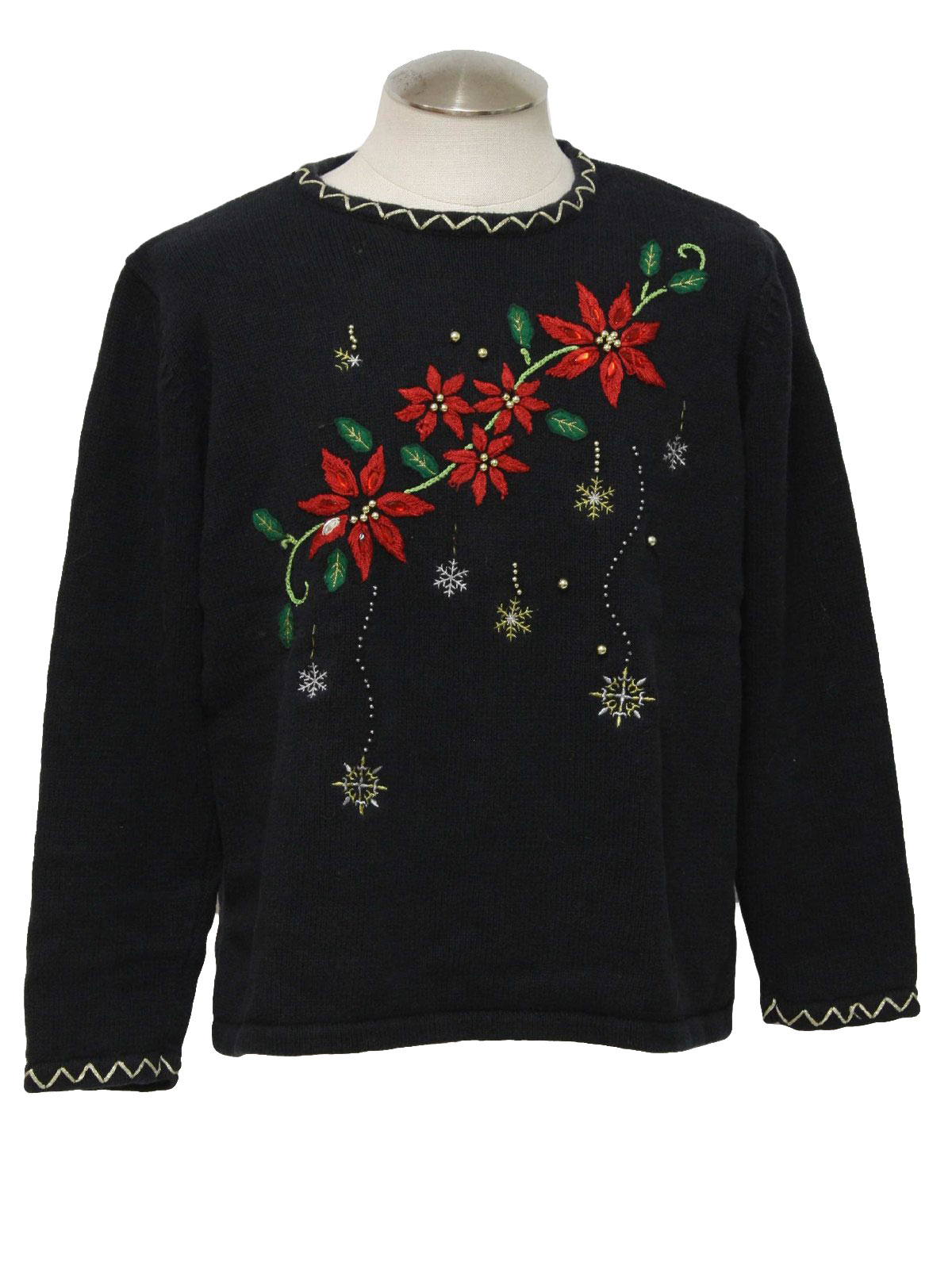 Ugly Christmas Sweater : -No label- Unisex Black background cotton ...