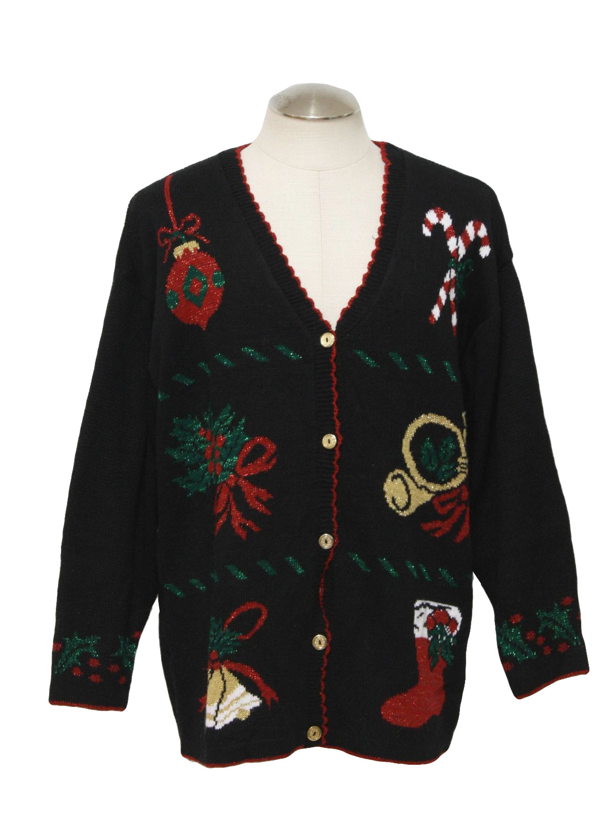 1980's Ugly Christmas Cardigan Sweater: 80s authentic vintage -Style ...