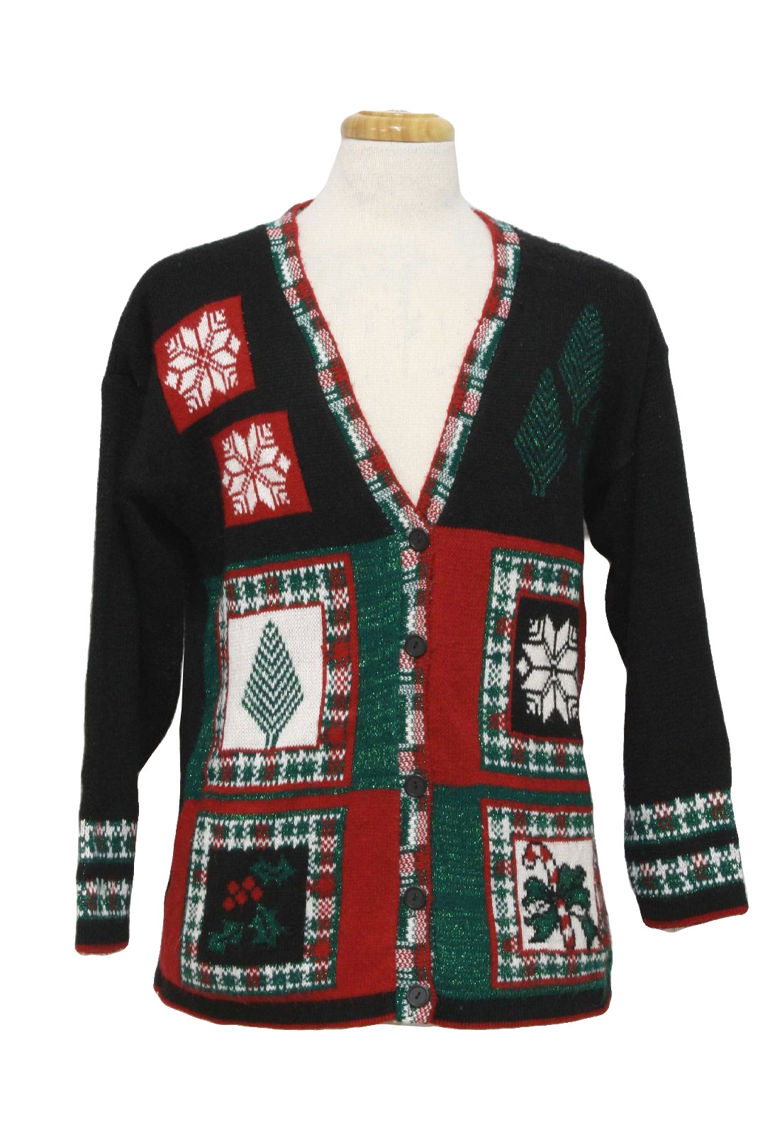 Eighties Ugly Christmas Cardigan Sweater: 80s authentic vintage ...