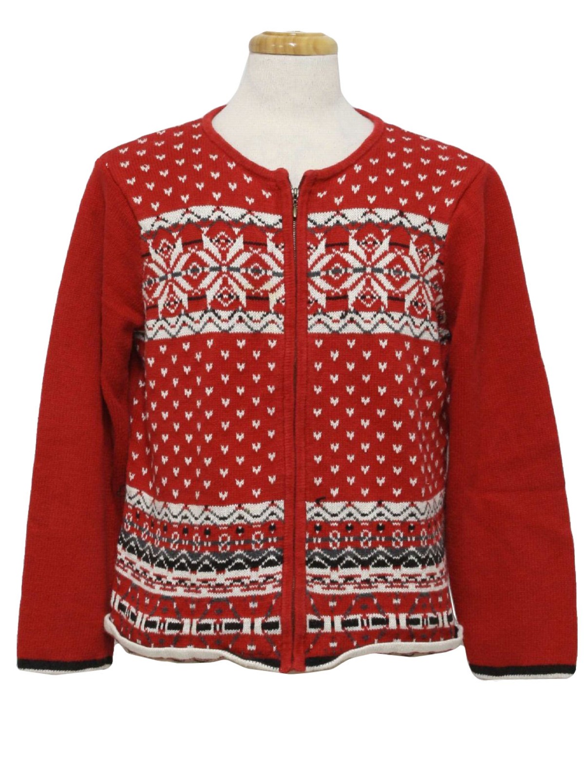 Ugly Christmas Sweater : -Russ- Unisex red background cotton ramie ...