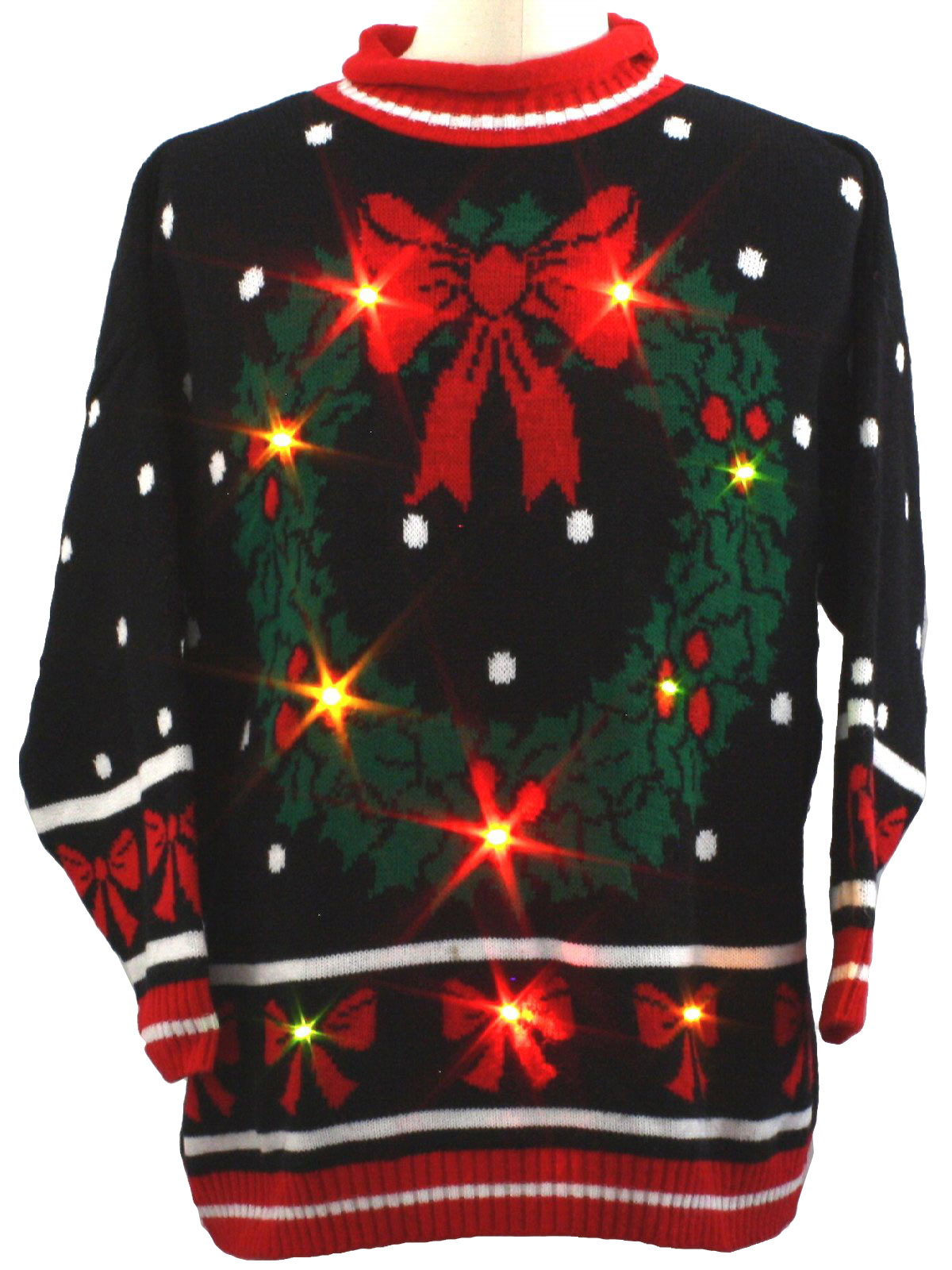 Knitwaves 80's Vintage Lightup Ugly Christmas Sweater : 80s authentic ...