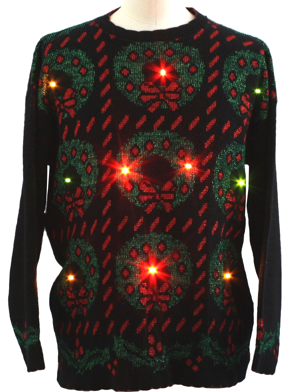 1980s Vintage Lightup Ugly Christmas Sweater 80s Authentic Vintage