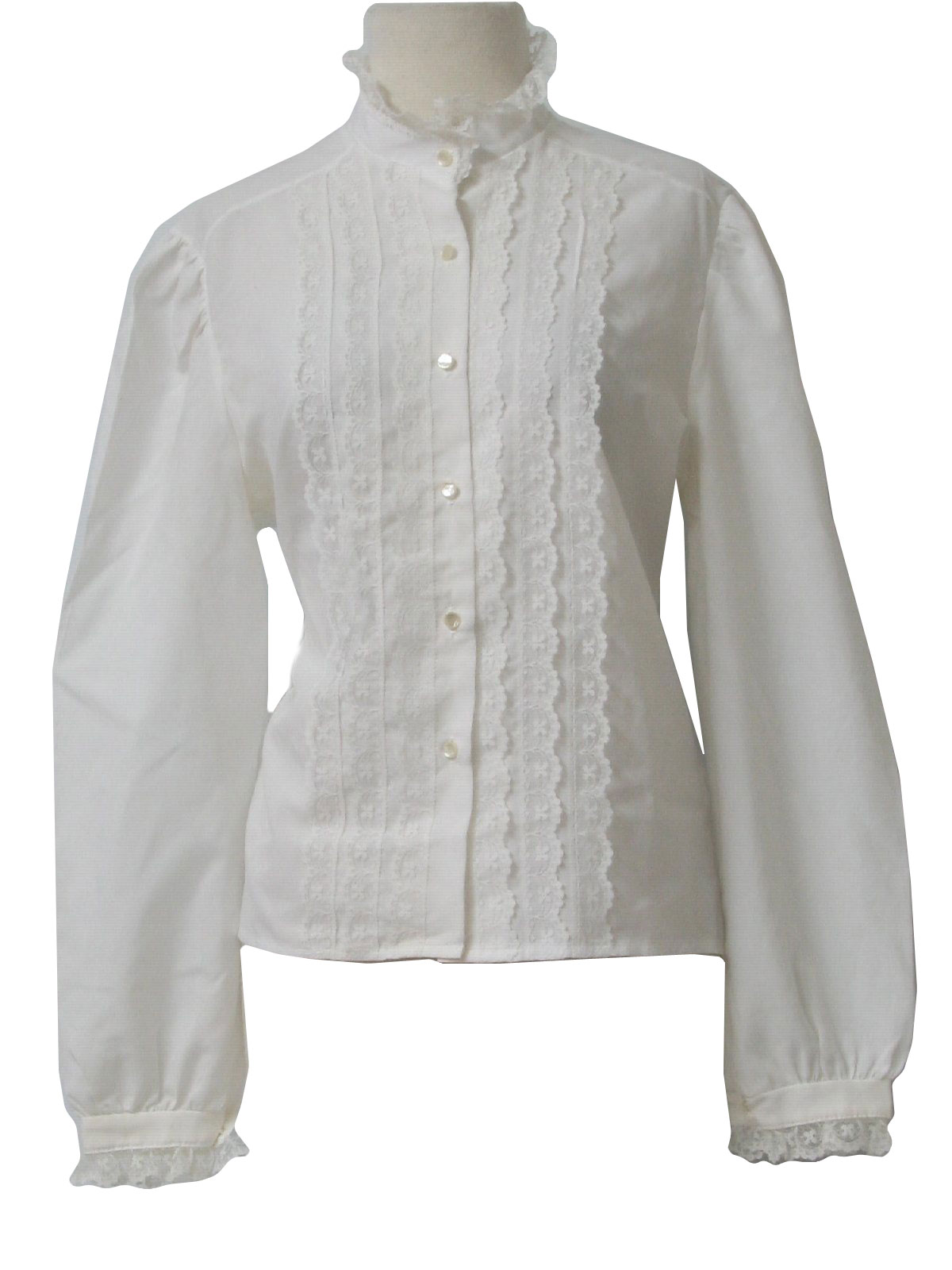 70s Vintage Pat Fashions Shirt: 70s -Pat Fashions- Womens white silky ...