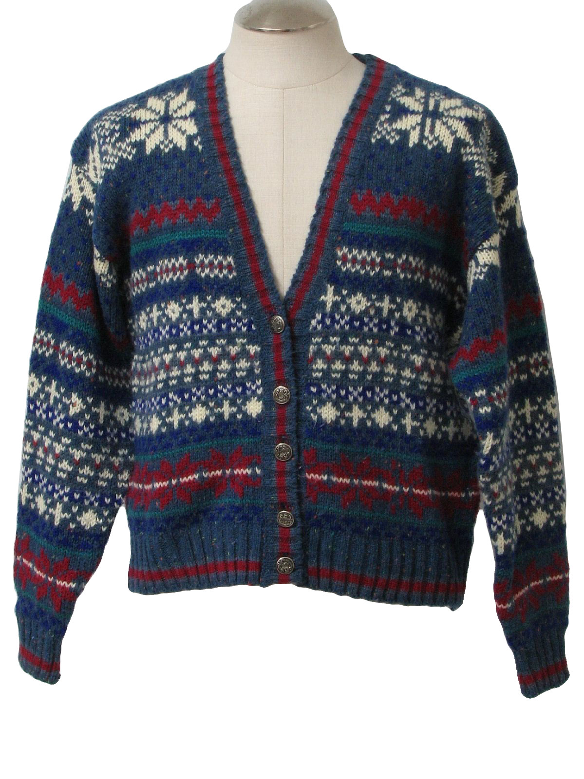 Eighties Memphis Blues Caridgan Sweater: 80s authentic vintage -Memphis ...